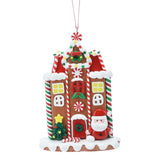 Gingerbread House Christmas Bauble | Candy Cane House Tree Ornament - 11cm Ornament - Tophatter Daily Deals