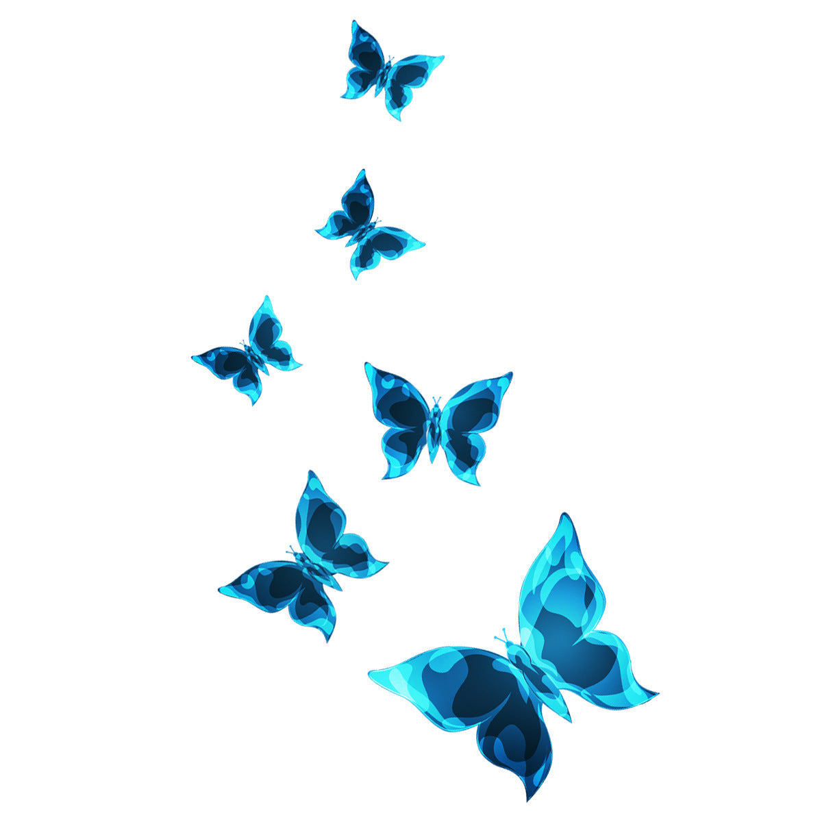 Blue Luminous Small Butterfly Bedroom Living Room Luminous Stickers Home Decor 0 - Tophatter Daily Deals
