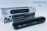 Bluetooth Speaker With Long LED Breathing Light Black USB 0 - Tophatter Daily Deals