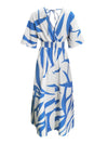 Slit Printed Surplice Maxi Dress Casual Dresses - Tophatter Daily Deals