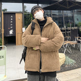 Warm Relaxed Men's Coat - Stand Collar, Corduroy, Winter 3D Changing Face Moving Picture Frame - Tophatter Daily Deals