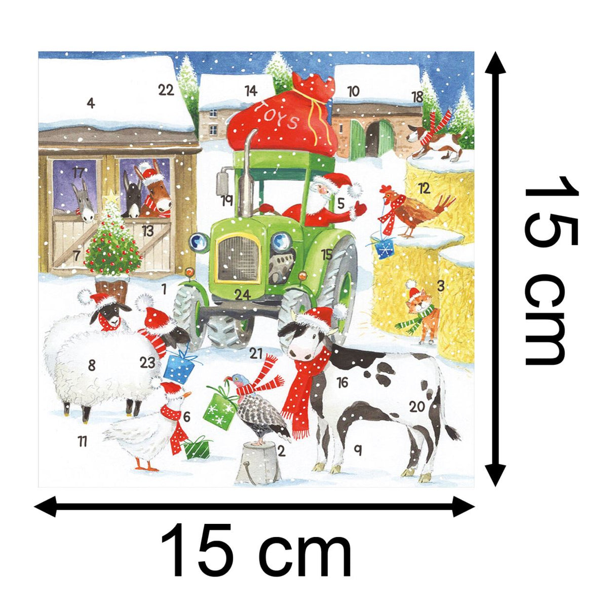 Christmas on the Farm Advent Calendar Greetings Card | Christmas Advent Calendar Advent Calendar - Tophatter Daily Deals
