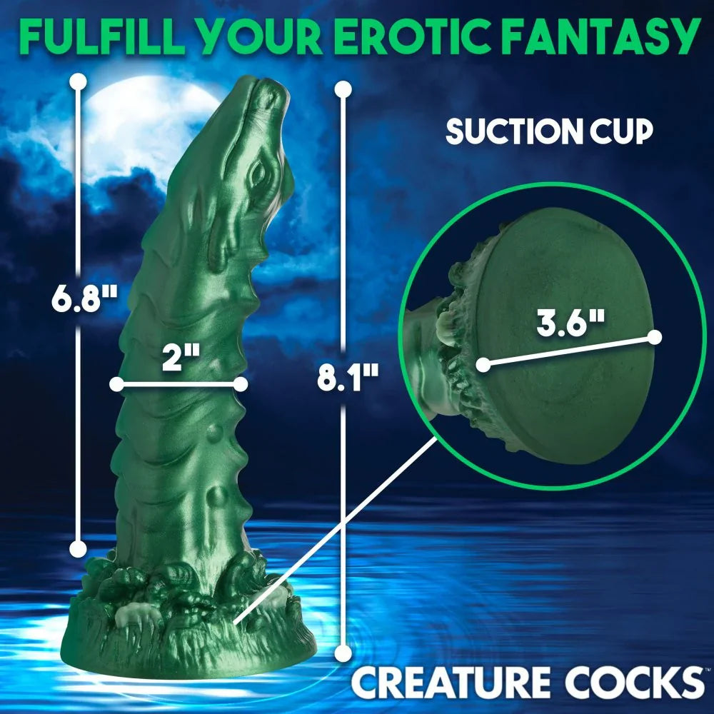 Creature Cocks Cockness Monster (Green) – 8.1" Silicone Dragon Dildo > Dildos > Fantasy - Tophatter Daily Deals