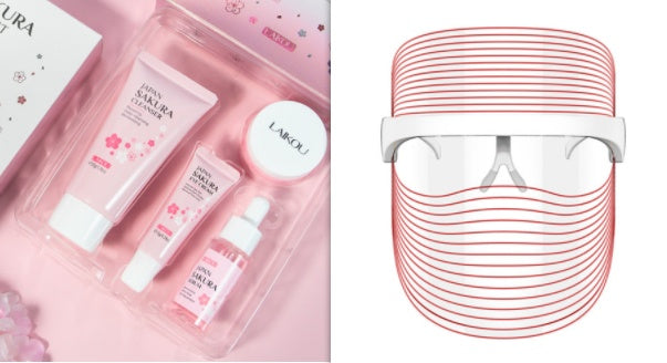 7 Color LED Mask Red Light Therapy Skin Rejuvenation Massager Beauty Home Skin Face Whitening Anti Aging SPA Device Set USB 0 - Tophatter Daily Deals