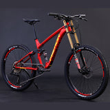 Aluminum Alloy Soft Tail Oil Brake Damping Mountain Bike Bicyc Red 0 - Tophatter Daily Deals