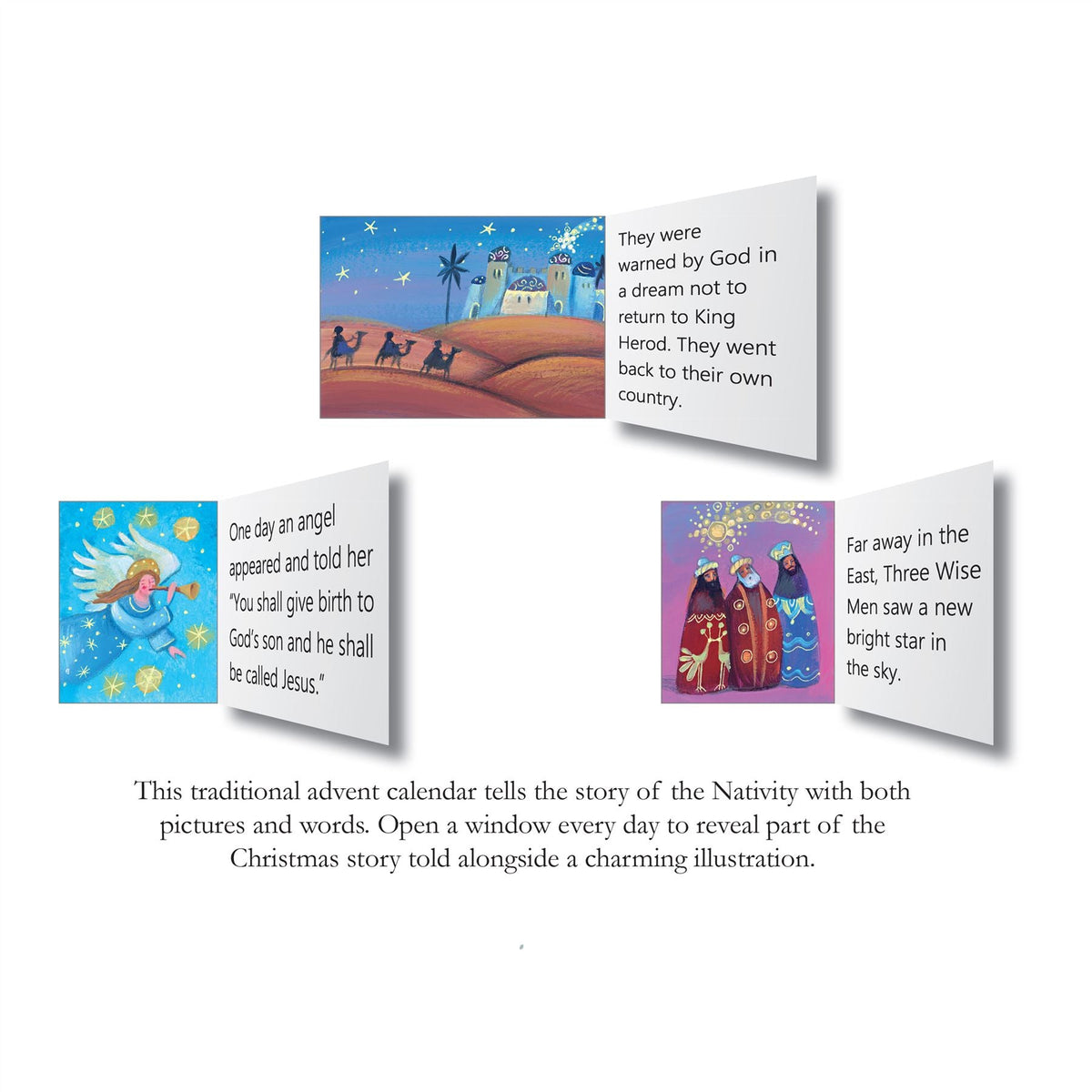 Christmas Advent Calendar The Shepherd's Watch Story Calendar | Religious Advent Calendar Traditional Advent Calendar | Picture Advent Calendar Paper Advent Calendar Advent Calendar - Tophatter Daily Deals