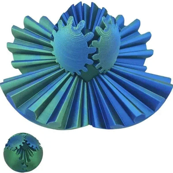Fidget Gear Ball Steampunk 3D Printed Stress Relief G - Tophatter Daily Deals