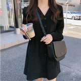 Buttoned Long Sleeve Plus Size Dress 0 - Tophatter Daily Deals