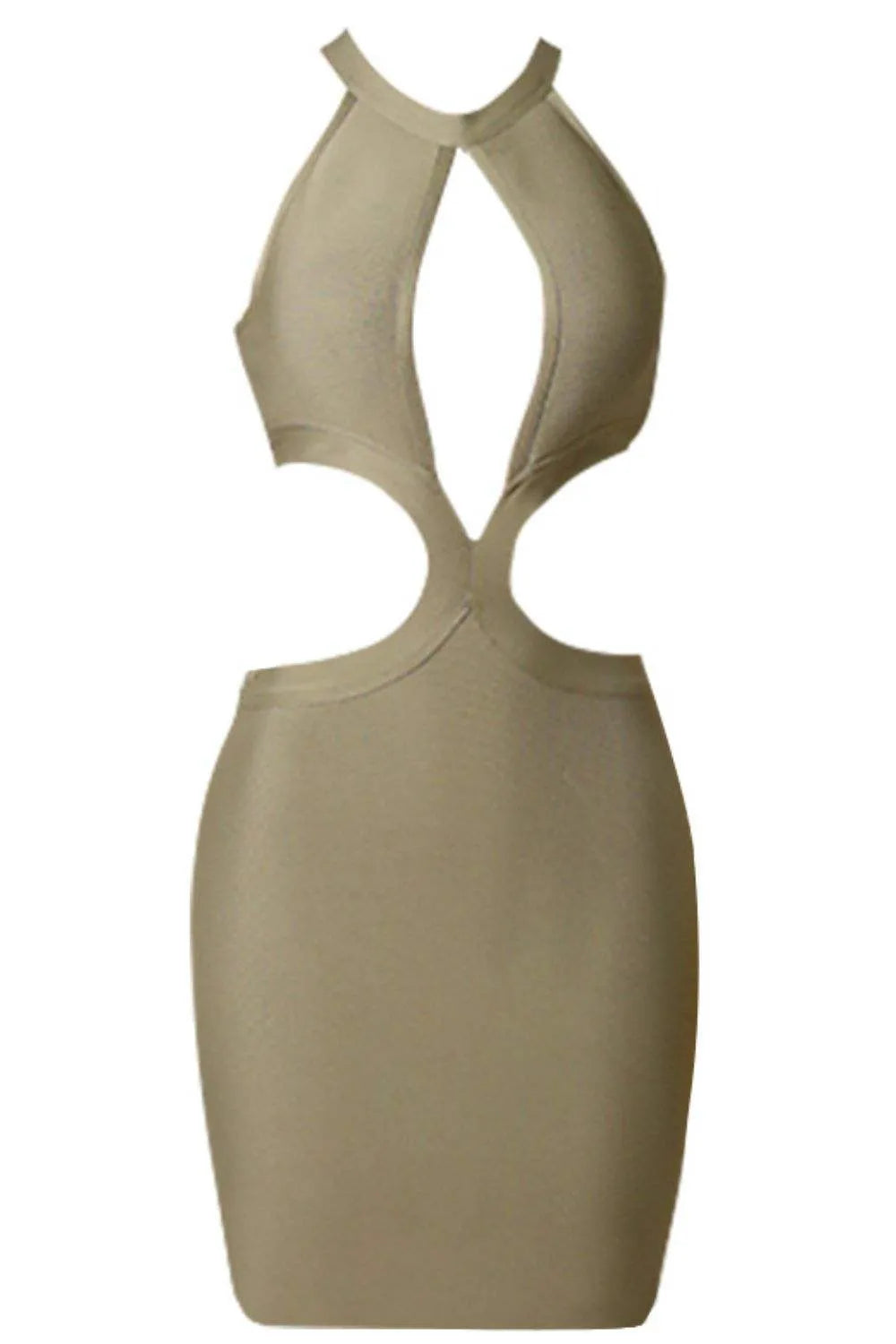 Cutout Grecian Neck Sleeveless Dress Cocktail Dresses - Tophatter Daily Deals