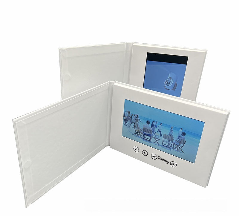 Brochure Paper Blank 7-inch Greeting Card White Hardcover Video Book 210x148x10MM 0 - Tophatter Daily Deals