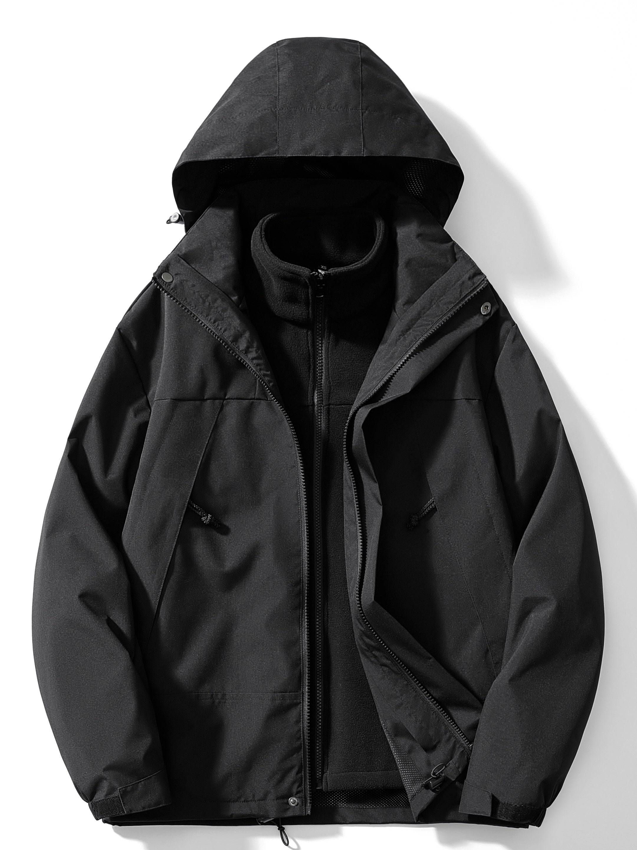 Waterproof Women’s 3-in-1 Jacket - Relaxed Fleece Winter Black - Tophatter Daily Deals