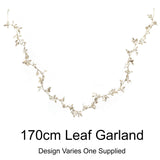 Champagne Gold Leaf Christmas Garland | Artificial Foliage Garland Leaves -170cm Garland - Tophatter Daily Deals