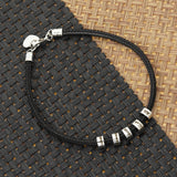 Beaded Stainless Steel Heart Couple Bracelet 7 - Tophatter Daily Deals