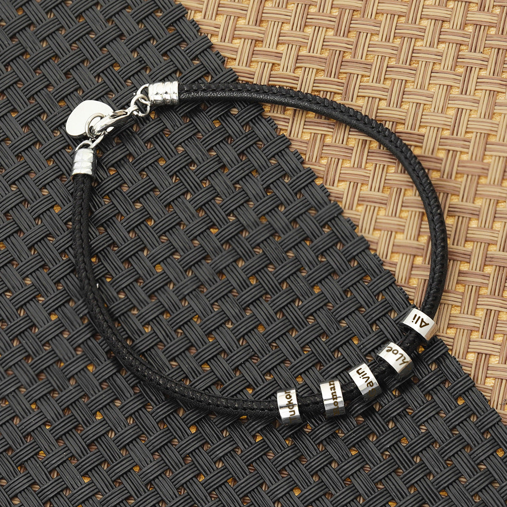 Beaded Stainless Steel Heart Couple Bracelet 7 - Tophatter Daily Deals