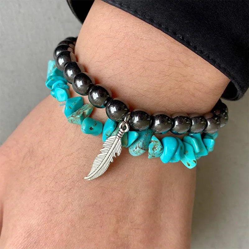 Turquoise Alloy Bracelet Style A One Size Bracelets - Tophatter Daily Deals
