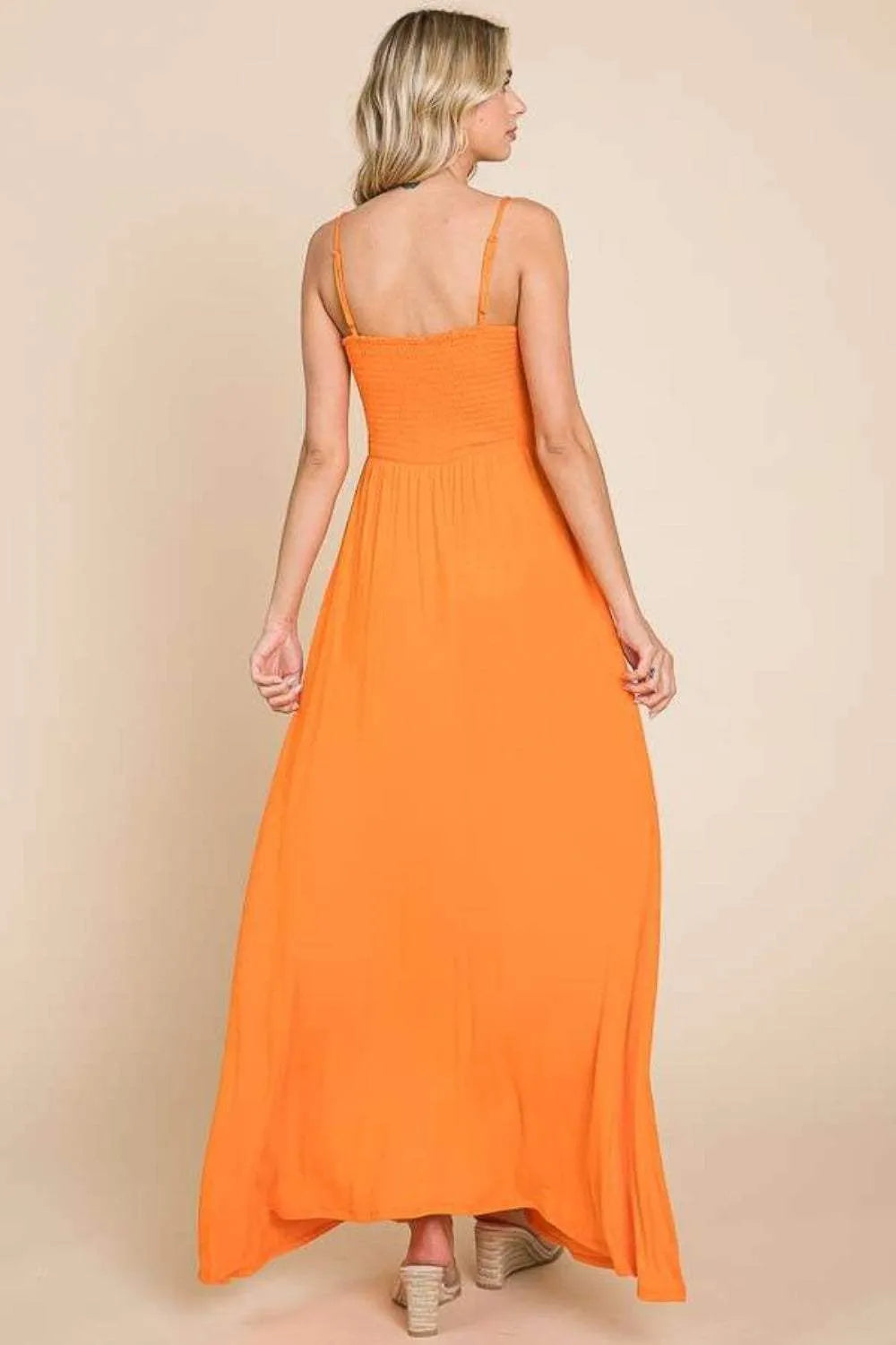 Culture Code Full Size Smocked Cami Maxi Dress with Pockets Casual Dresses - Tophatter Daily Deals