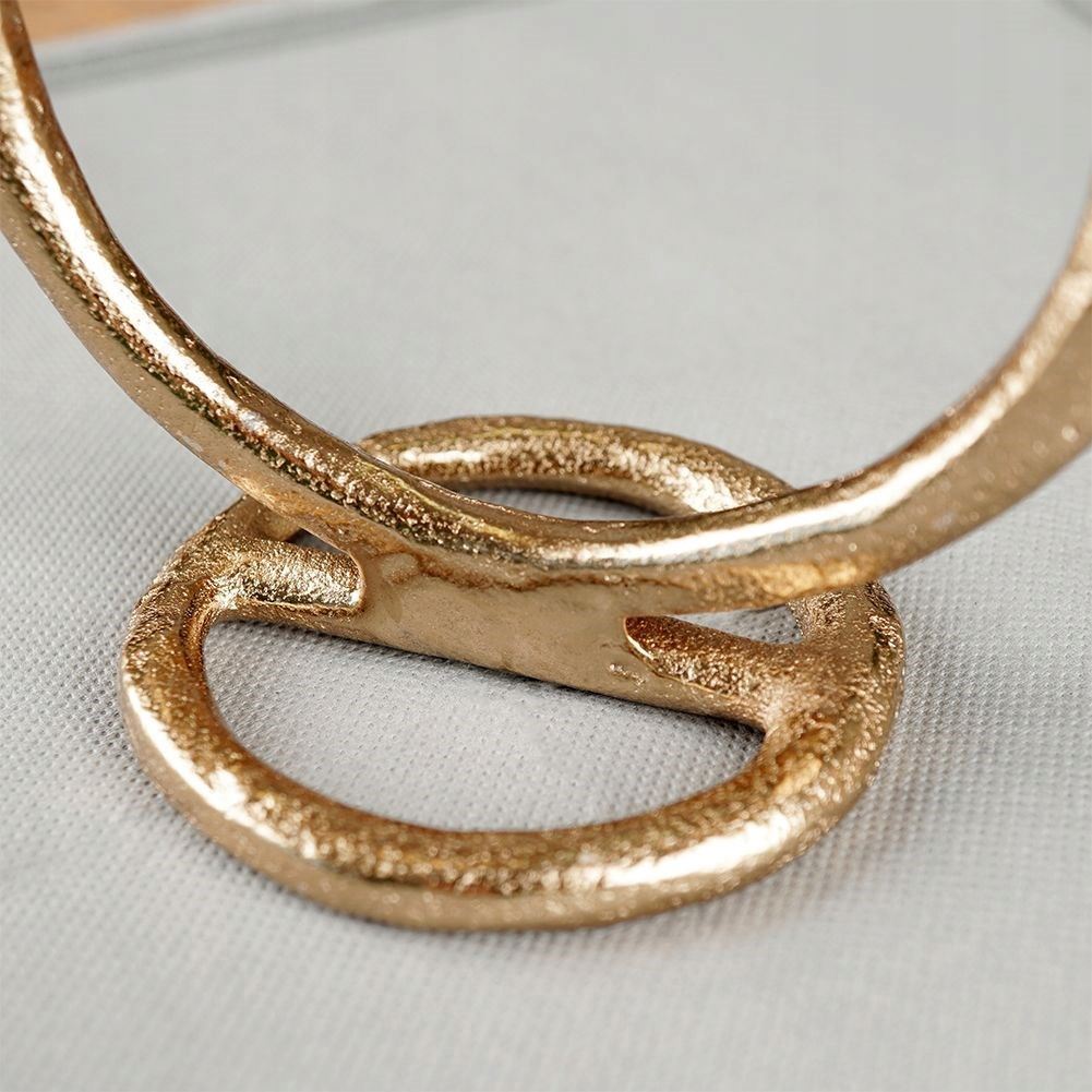 Round Ring Gold Metal Candlestick | Tapered Dinner Candle Holder - 15 cm Candle Holder - Tophatter Daily Deals