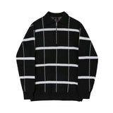 Oversized Men's Knit Polo - Checked Lapel, Open Knit Black 3D Changing Face Moving Picture Frame - Tophatter Daily Deals