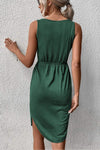 V-Neck Curved Hem Sleeveless Dress Casual Dresses - Tophatter Daily Deals