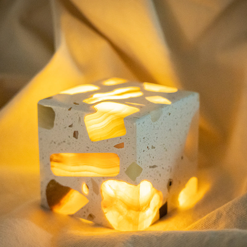 Terrazzo Cube Lamp 0 - Tophatter Daily Deals
