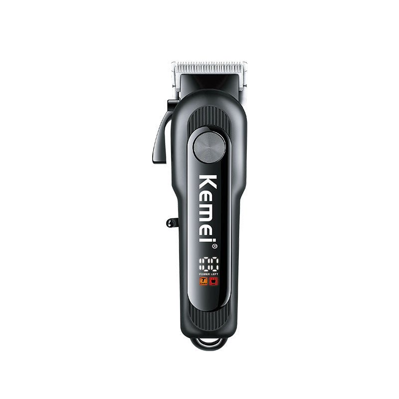 Adjustable High Power USB Fast Charge LCD LCD Display Hair Clipper Black 0 - Tophatter Daily Deals