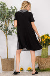 Celeste Full Size Decor Button Short Sleeve Dress with Pockets Casual Dresses - Tophatter Daily Deals