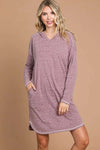 Culture Code Full Size Hooded Long Sleeve Sweater Dress Casual Dresses - Tophatter Daily Deals