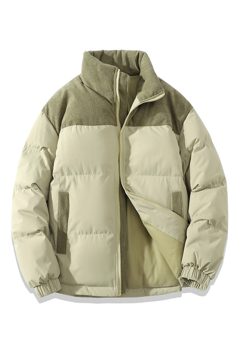 Insulating Unisex Puffer Coat - Stand Collar, Cotton Fruit Green 3D Changing Face Moving Picture Frame - Tophatter Daily Deals