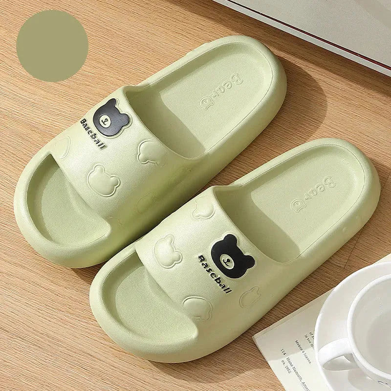 Bear-Callâ„¢ Kawaii Slippers Green Slippers - Tophatter Daily Deals