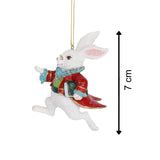 White Rabbit Christmas Bauble Alice in Wonderland Christmas Tree Ornament - 9cm Baubles - Tophatter Daily Deals