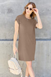 Basic Bae Full Size Round Neck Short Sleeve Dress with Pockets Casual Dresses - Tophatter Daily Deals