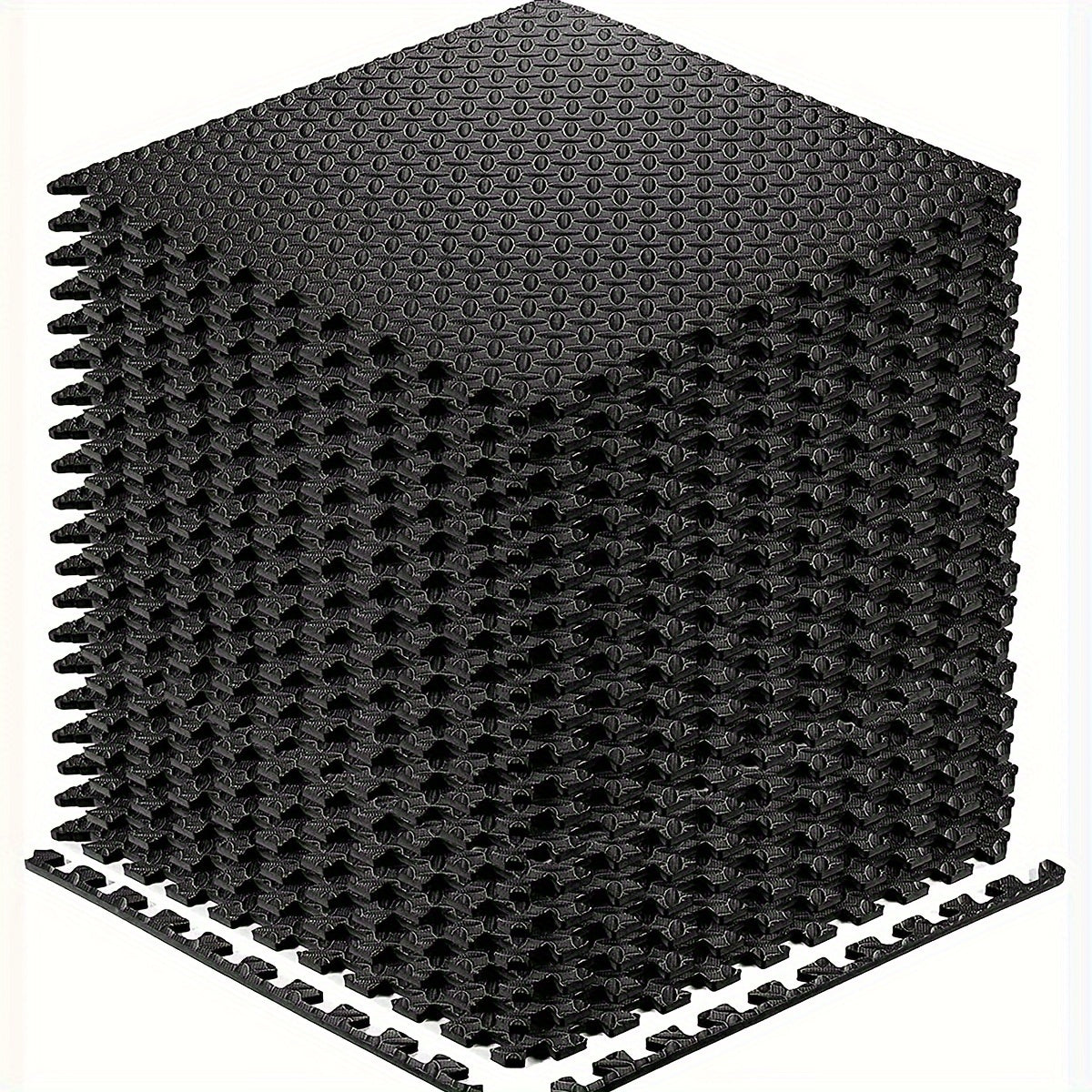 Interlocking Black EVA Fitness Mats Set (20pcs) Yoga & Pilates Mats - Tophatter Daily Deals