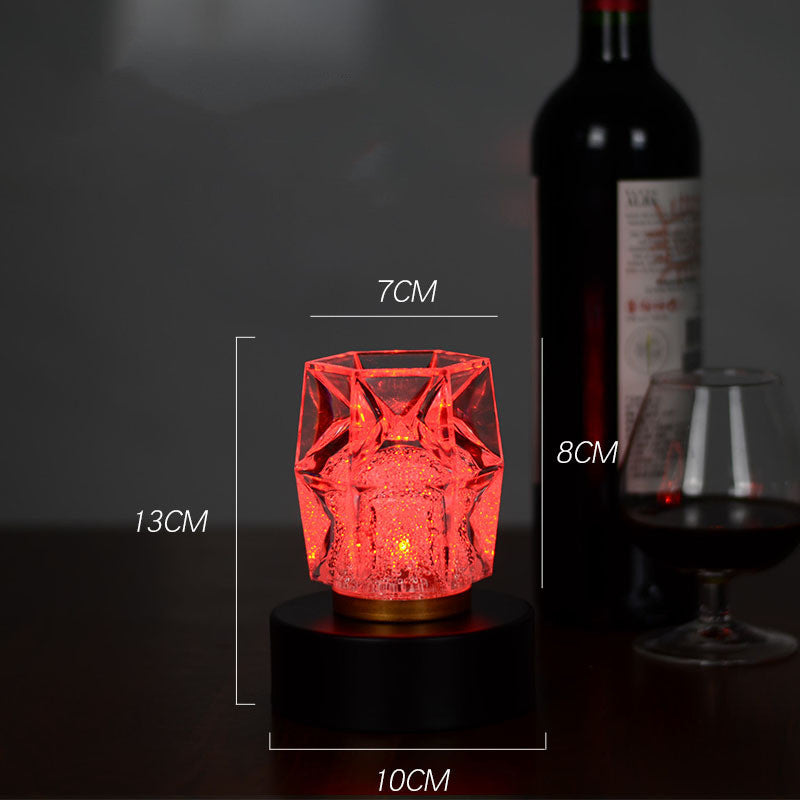 Bar Atmosphere Table Crystal Lamp Led LightsCharging Red light 220V US 0 - Tophatter Daily Deals