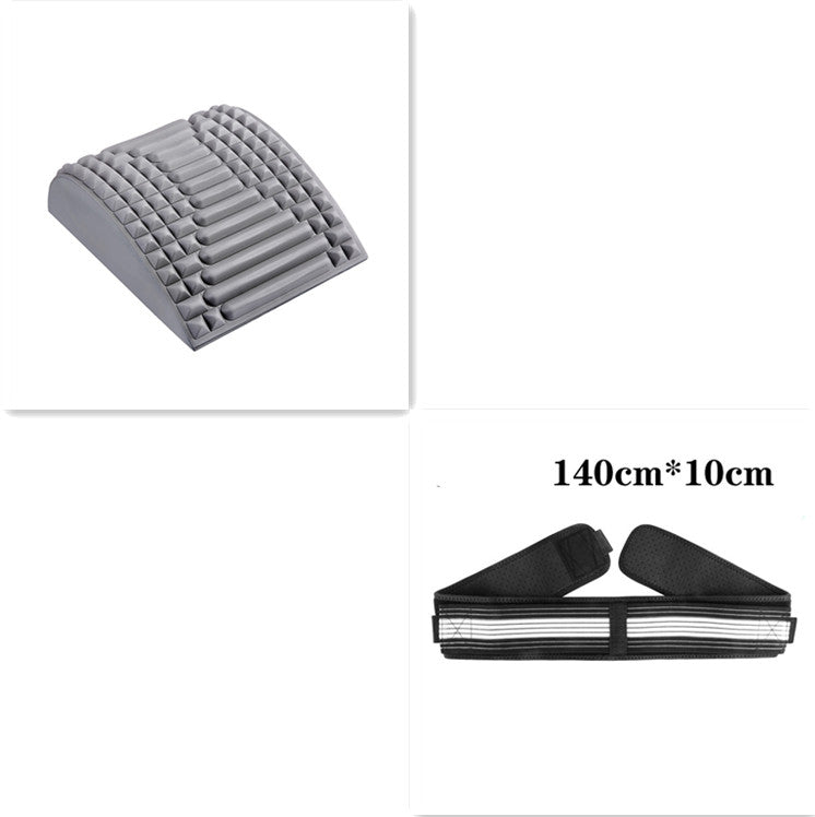 Back Stretcher Pillow Neck Lumbar Support Massager For Neck Waist Back Sciatica Herniated Disc Pain Relief Massage Relaxation Grey SetB 0 - Tophatter Daily Deals
