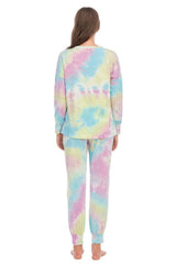 Tie-Dye Top and Pants Lounge Set Loungewear Sets - Tophatter Daily Deals