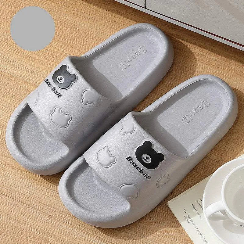Bear-Callâ„¢ Kawaii Slippers Grey Slippers - Tophatter Daily Deals