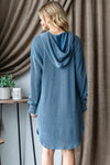 Heimish Ribbed Long Sleeve Hooded Dress Casual Dresses - Tophatter Daily Deals