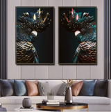 Animal Print Art Wall Painting Living Room Decor 0 - Tophatter Daily Deals