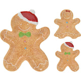 Medium Ceramic Gingerbread Cookie Snack Bowl | Festive Christmas Dish - 24cm Bowl - Tophatter Daily Deals