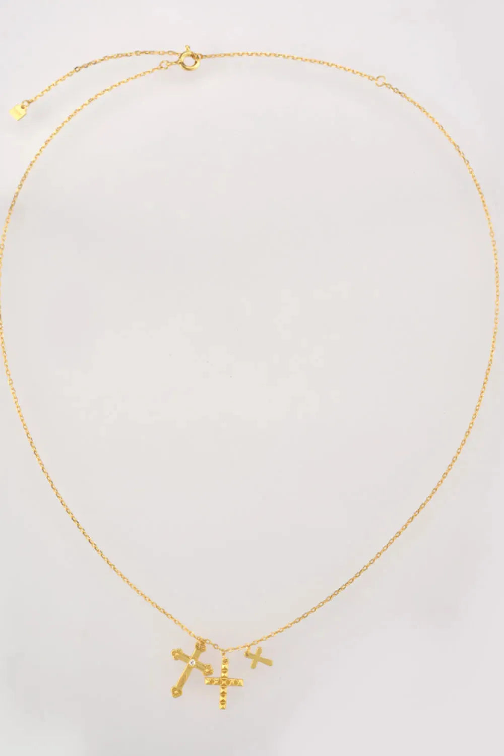 Inlaid Zircon Cross Pendant Necklace Necklaces - Tophatter Daily Deals