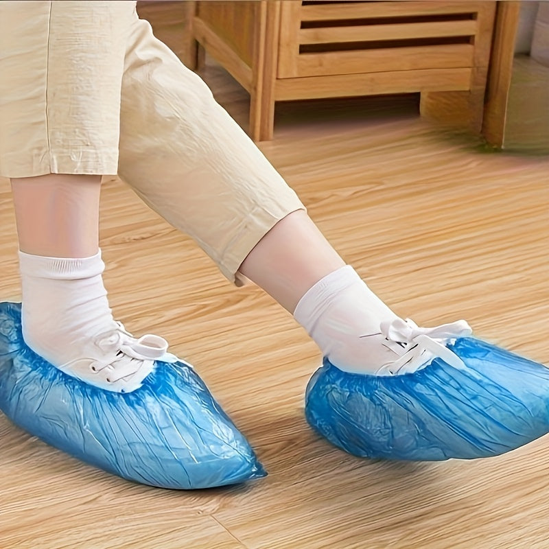 100-Pack: Disposable Plastic Shoe Covers – Waterproof & Slip-Resistant Home Improvement - Tophatter Daily Deals