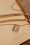 18K Gold Plated Double-Layered Twisted Pendant Necklace Necklaces - Tophatter Daily Deals