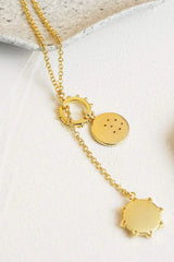 Zircon Sun and Moon Pendant Necklace Necklaces - Tophatter Daily Deals