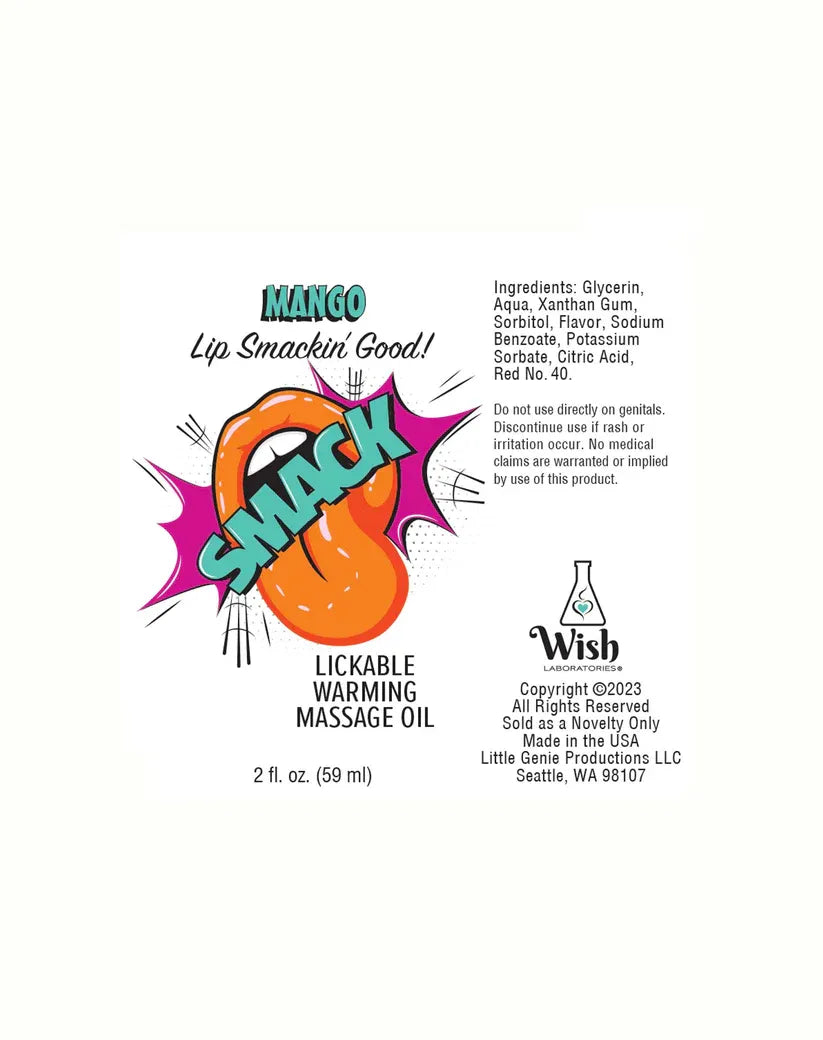 Smack Mango Lickable Massage Oil 2oz – Warming Massage Oil > Essentials > Massage Oil - Tophatter Daily Deals