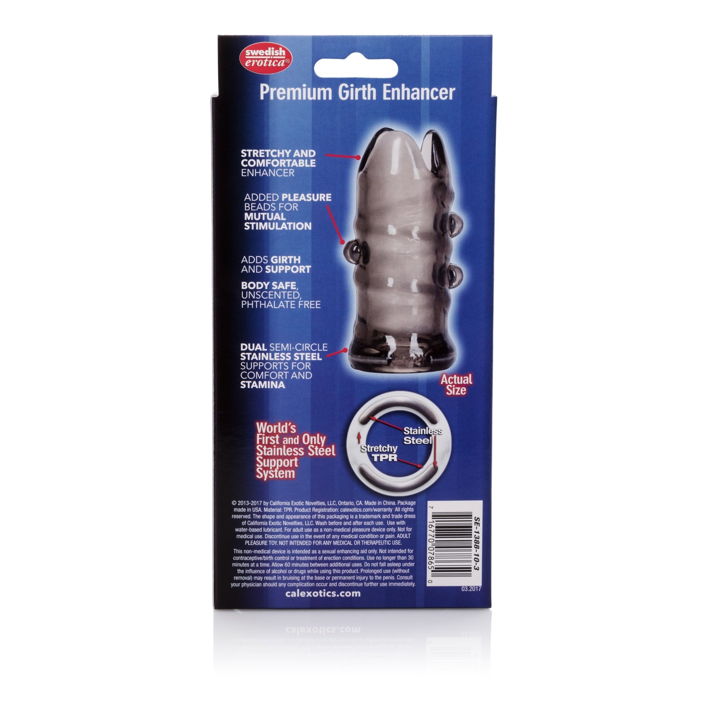 Apollo Premium Girth Enhancer Sleeve (Smoke) – 3.5 Inch Sleeve > Sex Toys For Men > Penis Sleeves - Tophatter Daily Deals