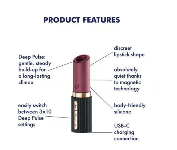 Deep Kiss – Discreet Pressure Wave Air Pulse Vibrator > Sex Toys For Ladies > Air Pulsation - Tophatter Daily Deals