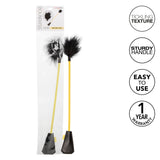 Boundless Feather Crop Black Faux Leather and Feather Tickler BDSM Dual Crop 15 Inch > Bondage Gear > Ticklers - Tophatter Daily Deals