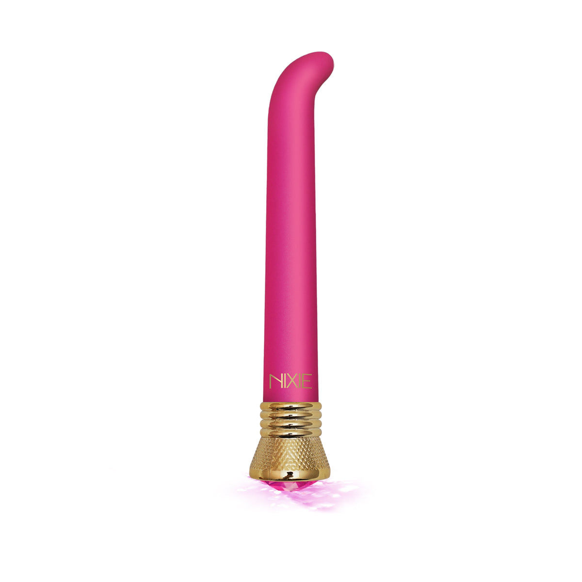 Nixie Jewel Satin G Vibe Pink Tourmaline 7 Inch Waterproof Multi-Speed Vibrator > Sex Toys For Ladies > G-Spot Vibrators - Tophatter Daily Deals