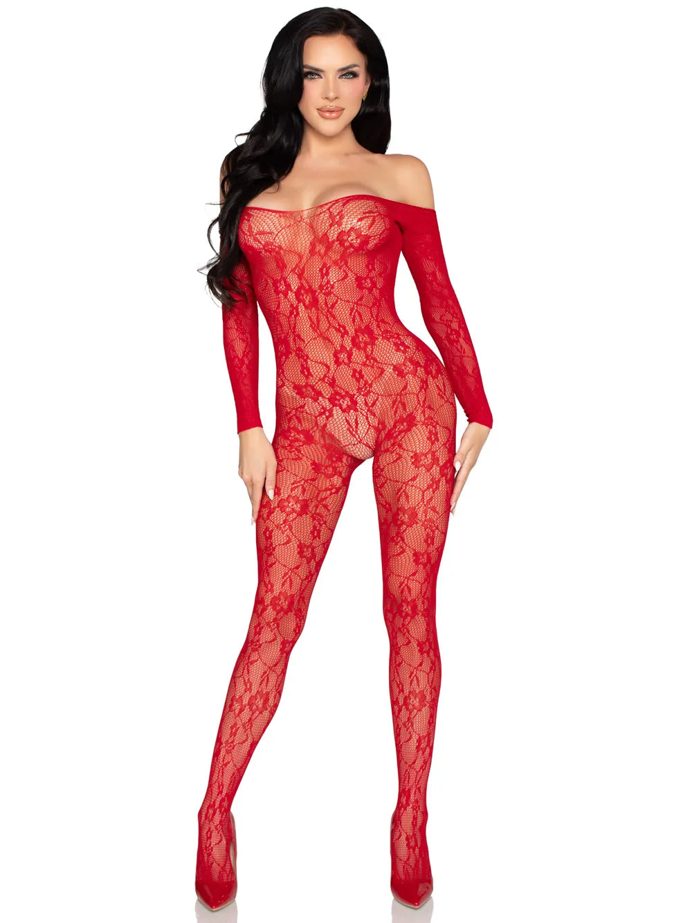 Lace Lingerie Jumpsuit (Red) – Lace Lingerie > Clothes > Bodies and Playsuits - Tophatter Daily Deals