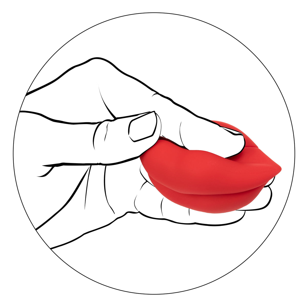 Naughty Bits MUAH Mini Red Lip-Shaped Silicone Vibrator 3.25 Inches Waterproof > Vibrators > Standard Vibrators - Tophatter Daily Deals
